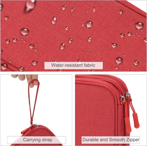 Vista 96 de FYY Organizador para accesorios electrónicos, para viajes, para cables, celular y cargadores, estuche portátil, impermeable, doble capa, bolsa