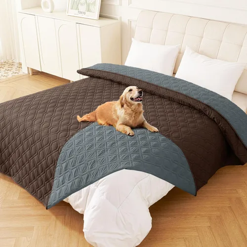 Vista 42 de hyha - Manta impermeable para cama de perro, mantas suaves para mascotas, funda impermeable para sofá para perros, fundas reversibles lavables
