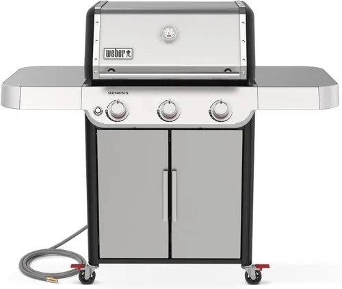 Vista 9 de Weber Genesis E-315 - Parrilla de gas propano líquido para cocina al aire libre, 3 quemadores, color negro
