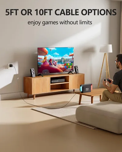 Vista 4 de Cargador de 60 W para Nintendo - Adaptador de CA Switch 2, carga rápida de 20 V 3 A con cable USB C de 5 pies para Switch, Lite, OLED, Steam Deck