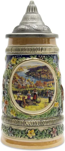"Descenso de la visualización en Alemania Esencia de Europa Regalos e.h.g. Collectible cerveza de cerámica con tapa de metal (# 1 en la recogida de