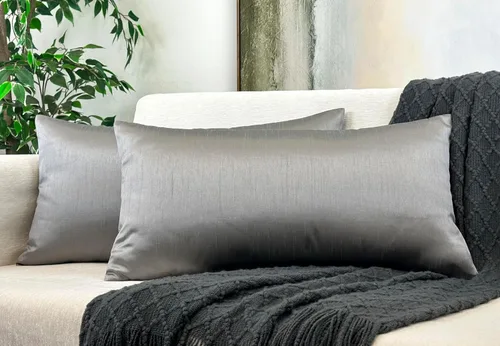 Vista 49 de Aiking Home - Funda de almohada decorativa rectangular de seda sintética de 12 x 18 pulgadas, cierre de cremallera, color aguamarina (juego de 2)