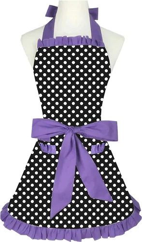 Vista 6 de RosieLily Retro Aprons for Women with Pockets Vintage Apron Kitchen Apron for Cooking Baking Cute