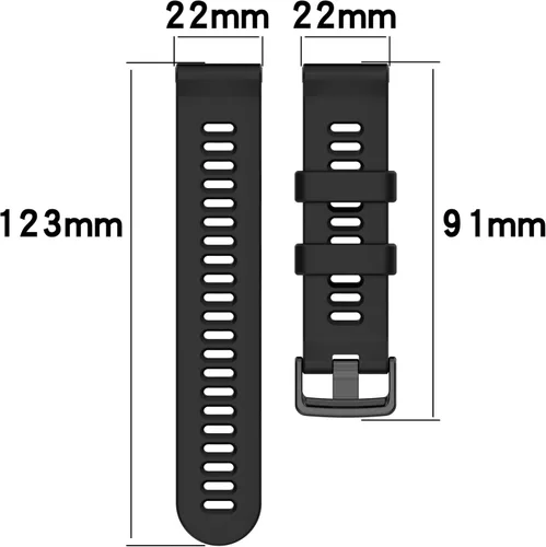 Vista 3 de Compatible con Garmin Forerunner 955/955 Solar, 0.866 in de ancho, correa de silicona de repuesto para Garmin Forerunner