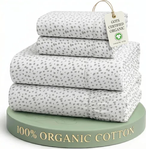 Vista 48 de LANE LINEN Juego de sábanas tamaño completo y fundas de almohada 100% algodón orgánico ecológico, sábans de percal completamente elásticas y cómodas