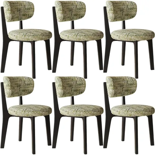 Vista 45 de YVYKFZD Solid Wood Dining Chairs, Armless Dining Room Chair Set, Upholstered Kitchen Chairs, Living Room Chair with Removable Fabric Seat Cushion