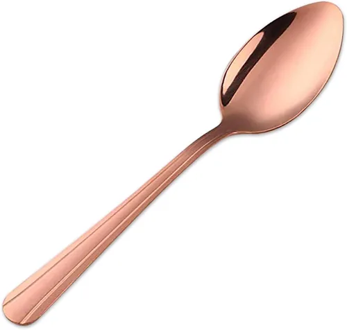 Vista 8 de MINGYU Juego de 12 cucharas de acero inoxidable, elegantes cucharas de sopa azules, cucharas de mesa de 7 pulgadas, cucharas de titanio