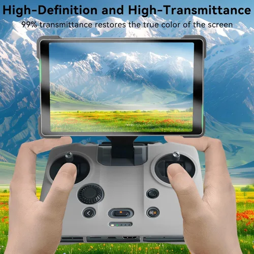 Vista 4 de Craznick RC Pro 2 Funda protectora de silicona - Protector de pantalla de control remoto 2 en 1, funda de protección de silicona transparente HD