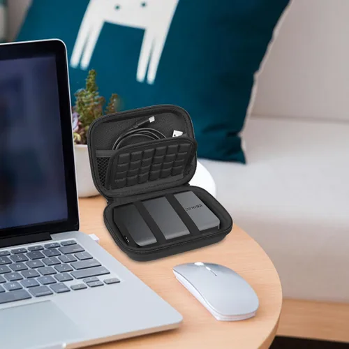 Vista 6 de Lacdo Estuche de transporte de disco duro para Toshiba Canvio Basics/Canvio Flex/Advance/Gaming Disco duro externo portátil 1TB 2TB 3TB 4TB 2.5