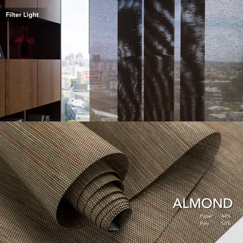 Vista 3 de GoDear Design Sliding Panel Track Blinds for Patio Door, 45.8"-86" W x 96" H, Adjustable Width, Trimmable Height, Semi-Sheer Vertical Blinds for