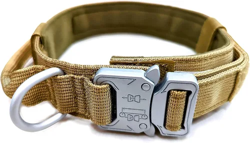 Vista 6 de Collar táctico para perro [collar de perro de caza K9 impermeable de calidad militar K9], collar táctico resistente para perro con hebilla de metal
