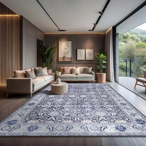 Vista 127 de CAMILSON Alfombras modernas de lujo con diamantes abstractos de 5 x 7 pies, suave, resistente a las manchas, fácil limpieza, no desprende pelo