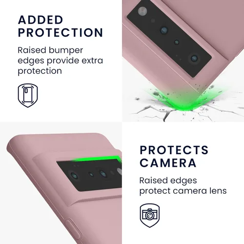 Vista 115 de kwmobile Funda Compatible con Google Pixel 6 Pro - Funda de teléfono de silicona TPU con acabado suave - Azul Arrecife