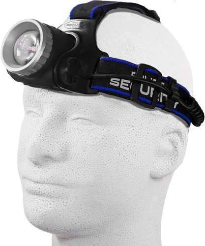 Vista 7 de Police Security Elite Blackout - Linterna frontal – 615 lúmenes – 7 horas de duración de la batería – camping, caminata, pesca – resistente a