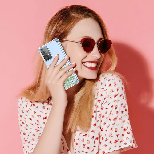 Vista 6 de Funda para Samsung Galaxy A52 5G/4G/Samsung A52S SM-A526 con protector de pantalla, funda transparente con patrones de jardín de flores, funda