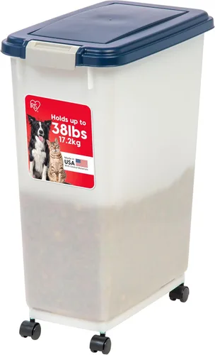 Vista 10 de IRIS USA Contenedor hermético de almacenamiento de alimentos para perros, hasta 10 libras cada uno, paquete de 2, para perros, gatos, pájaros y Negro