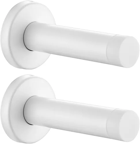 Vista 14 de JQK - Tope para puerta, 304 de acero inoxidable de 1mm de espesor con amortiguación de sonido, tope de puerta con protector de pared de goma, 2