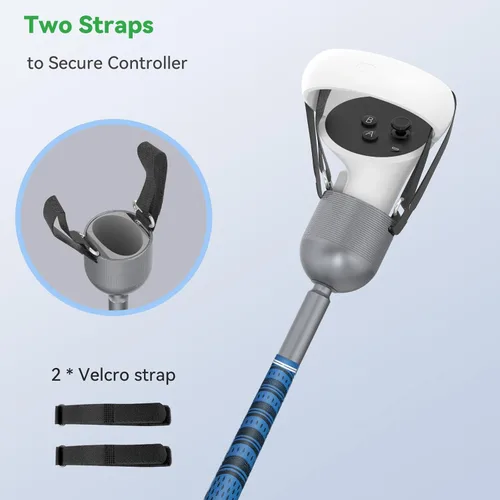 Vista 2 de DGPCT VR Golf Club for Oculus Quest 2, Aluminum Golf Club Attachment Compatible with Oculus Meta Quest 2, with 1 1 Sleeve and Realistic Rubber Grip