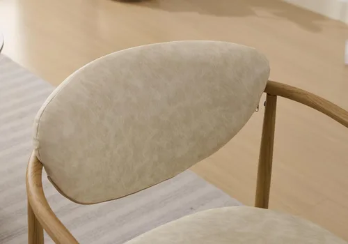 Vista 9 de Dining Chairs, Table & Chair Sets - PU Leather Upholstered Dining Room Chairs with Metal Frame, Comfortable Seating for Kitchen, Living Room