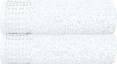 Vista 81 de GLAMBURG Juego de 2 toallas de baño de gran tamaño 100% algodón de 28 x 55 pulgadas, ultra suaves, altamente absorbentes, compactas, de secado