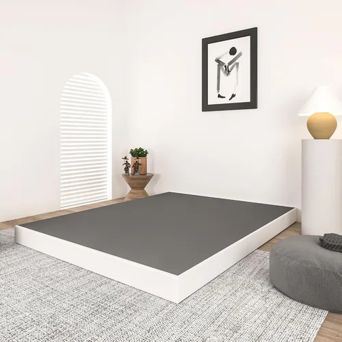 Vista 3 de Qingzhou Somier de 5 pulgadas para cama Queen, base de colchón de metal resistente, capacidad de 3000 libras, base de cama de perfil bajo, sin