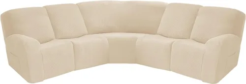 Vista 42 de MIFXIN Funda para sofá esquinero, 1 pieza de terciopelo elástico para sofá, funda para asiento esquinero seccional, pieza de esquina adicional