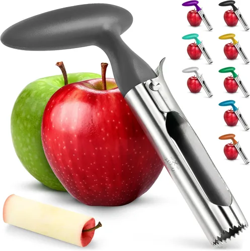 Vista 15 de Zulay Kitchen Herramienta Premium para Descorazonar Manzanas - Hojas Ultra Afiladas de Acero Inoxidable y Serradas para Descorazonar Fácilmente