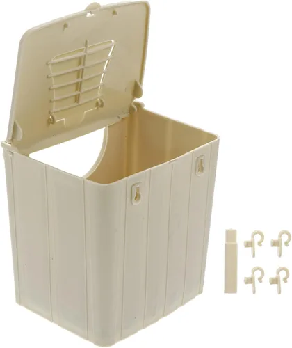 Vista 6 de TEHAUX Bird Nest Breeding Box, Plastic Finch Nest House Hanging Bird Hut Parakeet Nesting Box Bird Cage Mounted for Small Cockatiel Conure Parrot