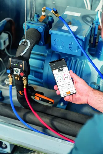 Vista 6 de Testo 550i I Colector Digital Operado por Aplicación para Aire Acondicionado, Sistemas de Refrigeración y Bombas de Calor – con Bluetooth