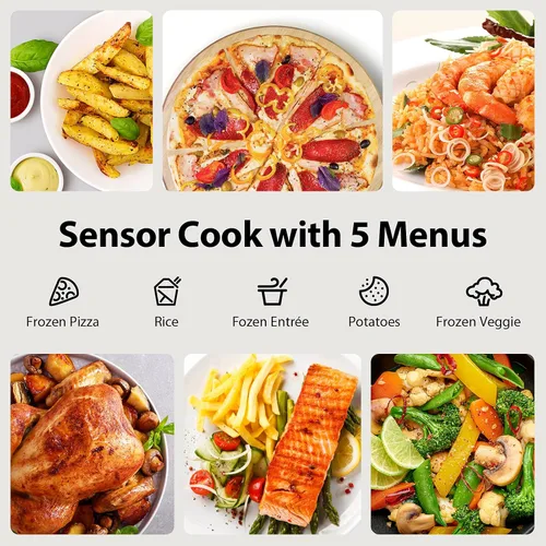 Vista 6 de Nostalgia Horno microondas retro compacto para encimera, 0.7 pies cúbicos, 700 vatios con pantalla digital LED, bloqueo para niños, interior fácil