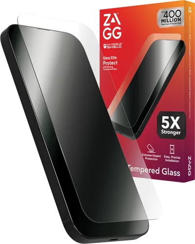 Vista 38 de ZAGG Glass Elite - Protector de pantalla antirreflejo para Apple iPhone 16e/ 14/13/ 13 Pro - Protección contra roturas 5X, tecnología antihuellas