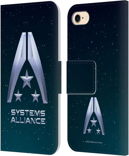 Vista 125 de Head Case Designs Officially Licensed EA Bioware Mass Effect Cerberus Logo Graphics Leather Wallet Case Compatible with Apple iPhone 7 Plus/iPhone 8