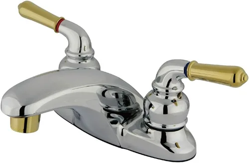 Vista 9 de Kingston Brass KB622LP Grifo de baño central de 4 pulgadas, latón pulido