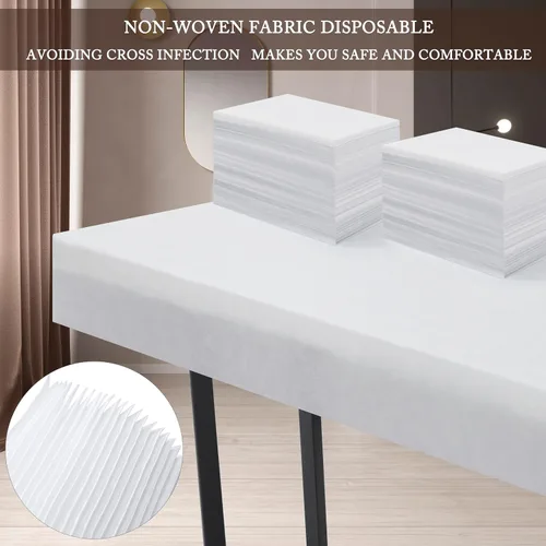 Vista 5 de Sábanas desechables de 200 piezas de 31 x 71 pulgadas, sábanas de mesa de masaje, tela no tejida, cubierta de cama de spa transpirable para masajes