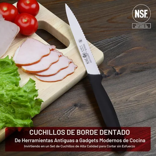 Vista 7 de Cutlery 241306010-Cuchillo de pelar dentado de 4 pulgadas, negro
