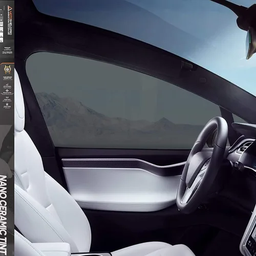 Vista 20 de MotoShield Pro 5% VLT película de nanocerámica para ventana de auto de 40” de ancho x 6’ de largo, rollo de 2 capas, alta rejección de calor