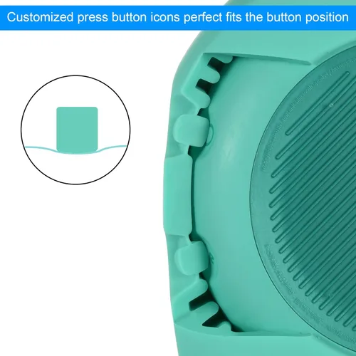 Vista 6 de TXEsign Funda protectora de silicona para altavoz Bluetooth portátil JBL Clip 3 impermeable (verde azulado)