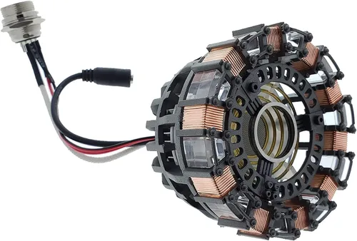 Vista 3 de Reactor de arco genérico Iron Man Relación 1:1, detección de vibración, luz LED, conexión USB, con vitrina. para colecciones, regalo de juguete