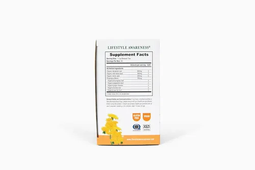Vista 4 de Lifestyle Awareness Dandy - Té de desintoxicación de hígado con diente de león limpiador, sin cafeína, 20 bolsas de té