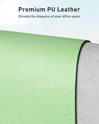 Vista 19 de Aothia Protector de escritorio de cuero, alfombrilla para mouse, alfombrilla de escritorio de oficina, 31.5 x 15.7 pulgadas, secante de escritorio