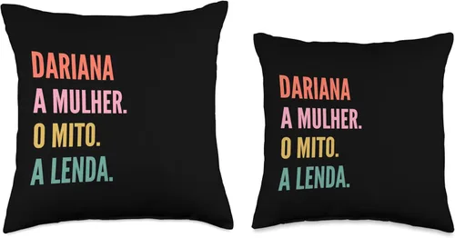 Vista 3 de Funny Portuguese First Name Design - Dariana Throw Pillow