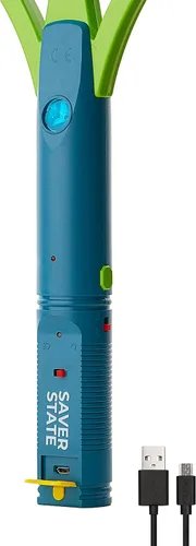 Vista 3 de SWAT IT! Bug Zapper - Raqueta recargable para matar insectos, 4000 voltios, cable de carga USB, paquete de 2 (mediano)