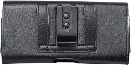 Vista 3 de Funda de cuero para teléfono, soporte universal de poliuretano para cinturón de teléfono celular con clip, bolsa de teléfono compatible con Samsung