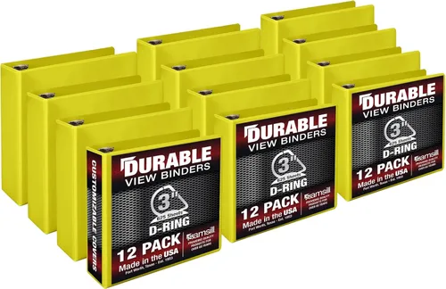 Vista 131 de Samsill Carpeta duradera de 3 anillos de 1 pulgada, fabricada en Estados Unidos, carpeta de anillos en D, cubierta transparente personalizable