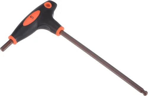 Vista 8 de uxcell Llave inglesa con mango en T de llave hexagonal de extremo de bola de 0.079 in, acero métrico S2