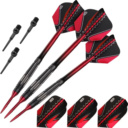 Vista 18 de Viper Juego de dardos de conversión de punta suave o acero profesional de tungsteno de flujo negro al 90%