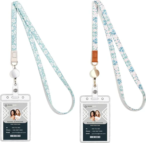 Vista 11 de Lindo cordón portaidentificación, cordones retráctiles duraderos para tarjetas de identificación, portaidentificación resistente al agua