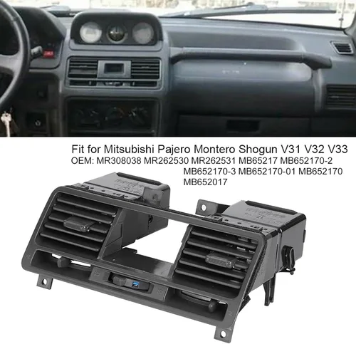Vista 3 de MR308038 Salida de aire para Pajero Montero Shogun V31 V32 V33 Tablero de instrumentos de reemplazo de ventilación de aire Panel de instrumentos