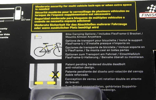 Vista 4 de Kryptonite Kryptolok Series 2 LS - Candado en U para bicicleta (4 pulgadas x 11.5 pulgadas)