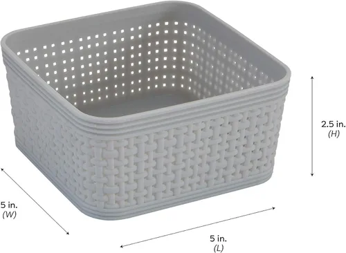Vista 8 de Simplify Juego de organización de 5 piezas Contenedores de varios tamaños Multiuso Oficina Escritorio Dormitorio Baño Cesta